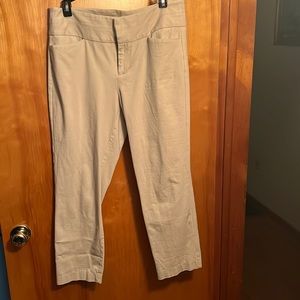 Elle Mid Waist dress back leg seam stretch capri pants   sz 8